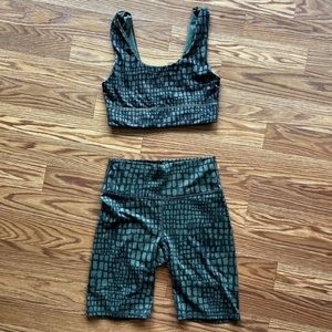 fabletics crocodile activewear set